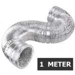 Flexibele ventilatieslang ongeïsoleerd - Aluminium - Ø 100mm - Lengte 1 METER