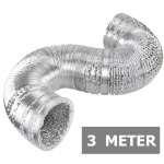 Flexibele ventilatieslang ongeïsoleerd - Aluminium - Ø 100mm - Lengte 3 METER