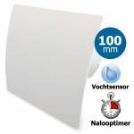 Pro-Design badkamerventilator - TIMER + VOCHTSENSOR (KW100H) - Ø 100mm - kunststof - wit